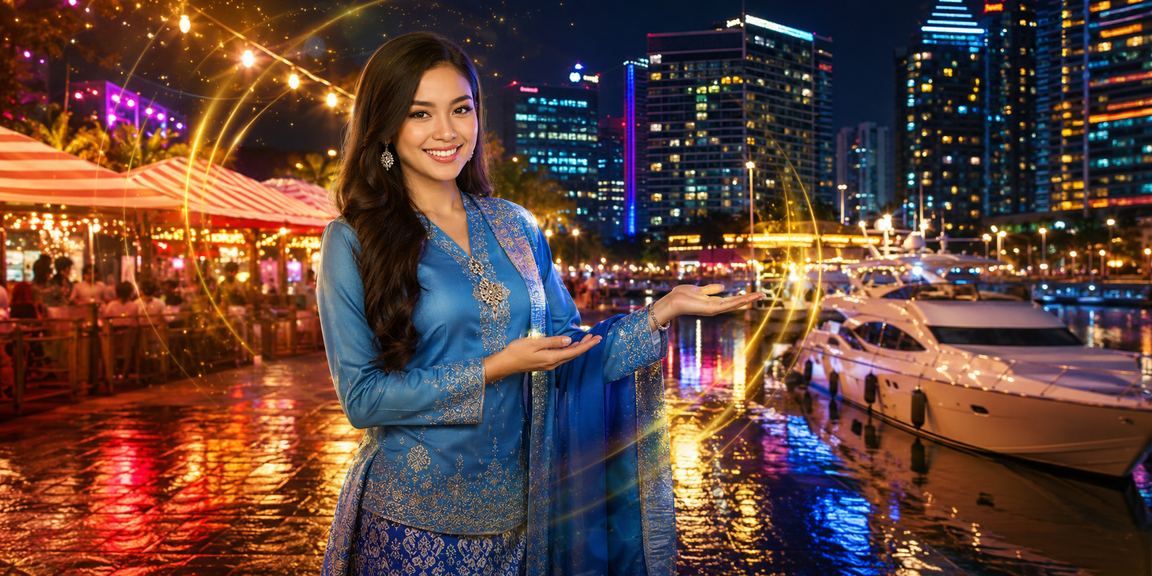 Pemain wanita Malaysia dalam pakaian tradisional bermain poker dalam talian di Petaling Jaya